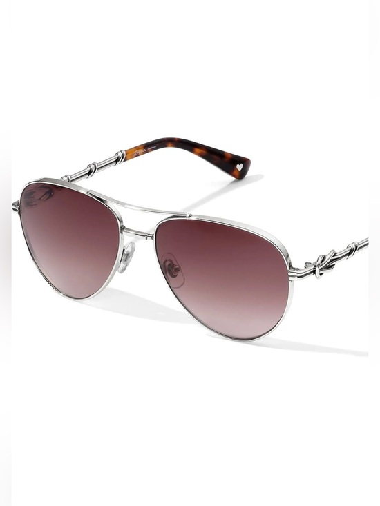 Brighton Silver Interlok Harmony Aviator SunglassesNWOT main image 6